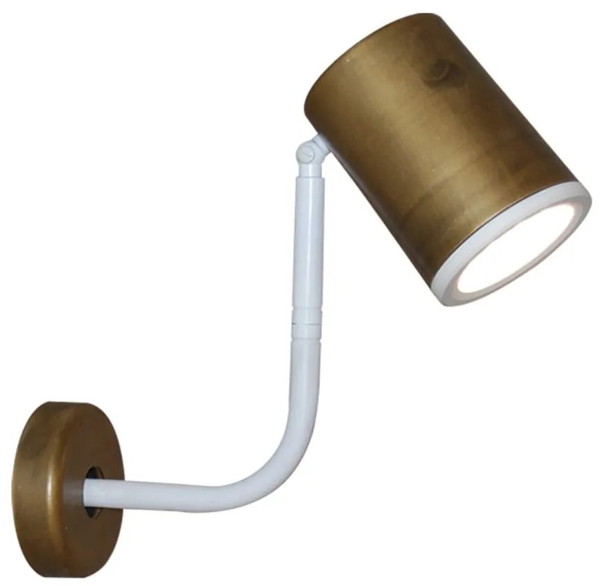 Φωτιστικό Τοίχου - Απλίκα HL-3552-1 77-3948 Molly Old Bronze &amp; White  Homelighting Metal