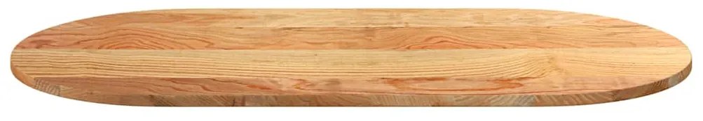 Επιτραπέζια επιφάνεια Ανοιχτό Καφέ 120x60x2 εκ. Ξύλο Δρυός Οβάλ - Γκρι