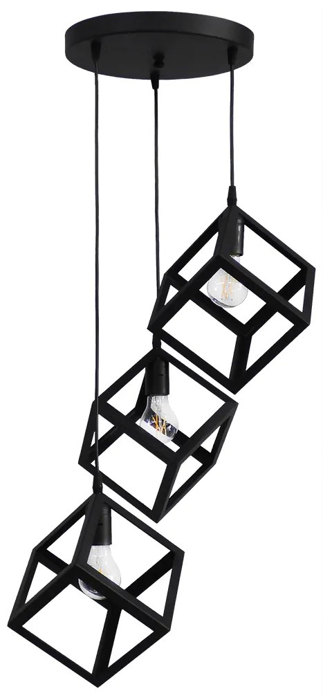 Φωτιστικό Οροφής Τρίφωτο Heronia Kyvos 34-0250 Black