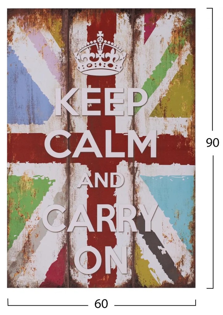 ΠΙΝΑΚΑΣ ΚΑΜΒΑΣ KEEP CALM  60X90X2.5 εκ.