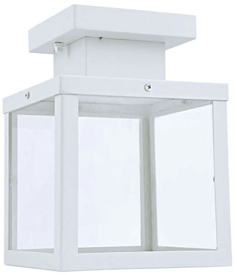 Φωτιστικό Οροφής Εξωτερικού Χώρου CELIA1CWH 16x22cm 1xE27 IP44 White Aca Steel,Glass