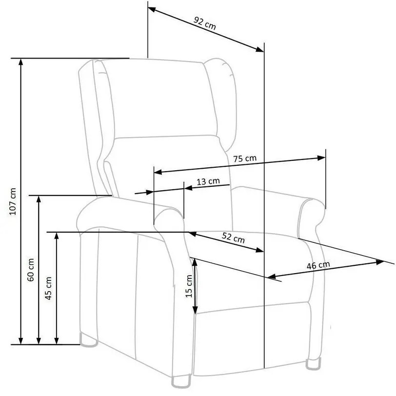 Ρυθμιζόμενη πολυθρόνα Houston 878, Κρεμ, 75x92x83cm, Πόδια: Πλαστική ύλη