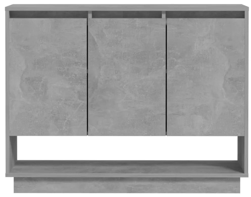 vidaXL Μπουφές Γκρι Σκυροδέματος 97 x 31 x 75 εκ. από Μοριοσανίδα