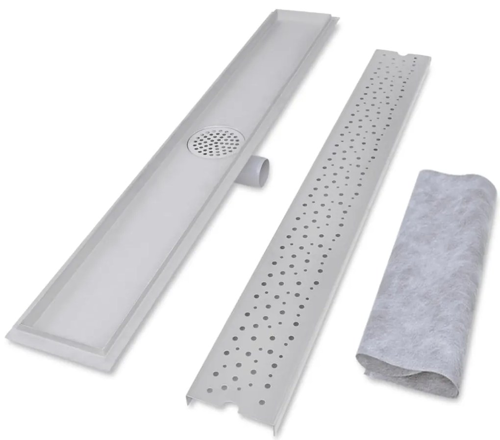 vidaXL Σιφόνια Ντουζιέρας Γραμμικά 2 τεμ. 930x140χιλ. Ανοξ. Ατσάλι