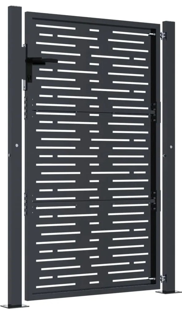 vidaXL Πόρτα Κήπου Ανθρακί Τετράγωνη 100x125 εκ. από Ατσάλι