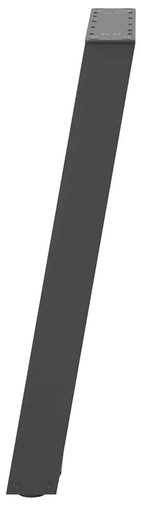 vidaXL Πόδια Τραπεζαρίας σε Σχήμα U 2 τεμ. Ανθρακί 60x(72-73) εκ. Ατσάλι