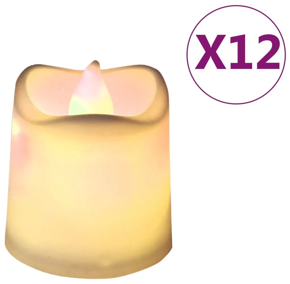 vidaXL Ρεσώ Χωρίς Φλόγα Ηλεκτρικά LED 12 τεμ. Θερμό Λευκό