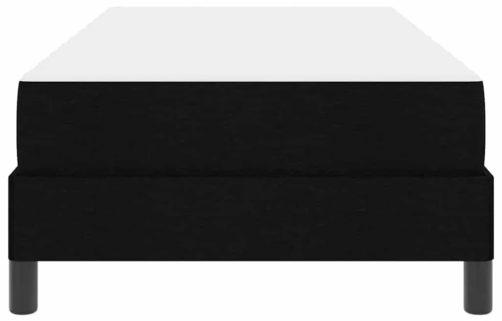 vidaXL Κρεβάτι με ελατήρια με στρώμα Μαύρο 90 x 190 cm ύφασμα