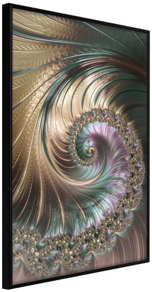 Αφίσα - Iridescent Spiral - 20x30 - Μαύρο - Χωρίς πασπαρτού