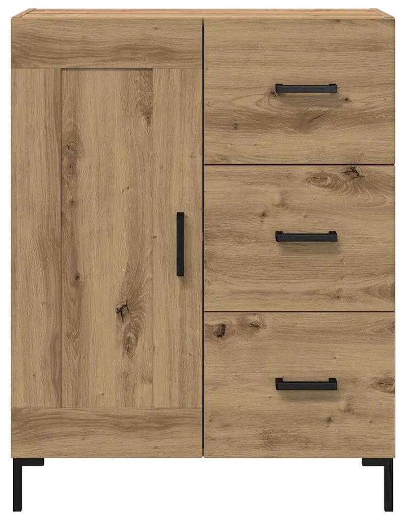 vidaXL Πλαϊνό γραφείο με συρτάρι artisan δρυς 69.5 x 34 x 90 εκ.