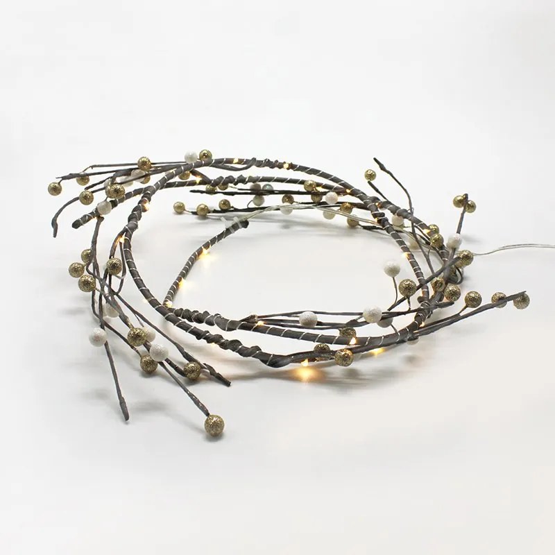 LED λαμπάκια Wreath with pearls (10) τεμάχια