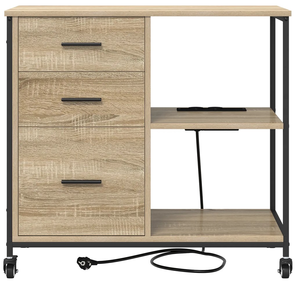 vidaXL Γραφείο Ντουλάπι Sonoma Δρυς 76 x 41 x 72 cm Επεξεργασμένο ξύλο