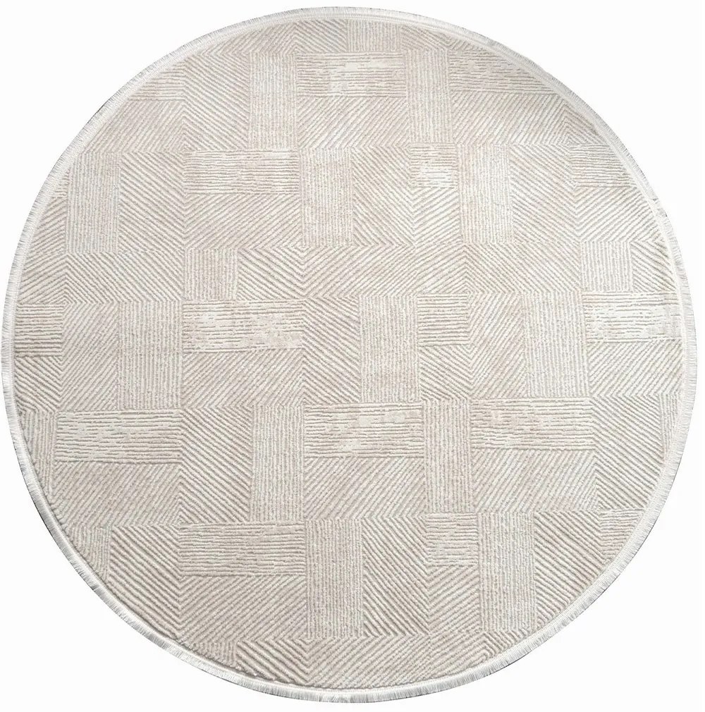 Χαλί Leo 2969 Y 614CCL1745 Cream Conceptum Hypnose 100X100cm Round