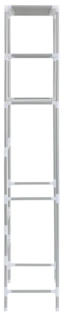 vidaXL Ραφιέρα 3 Επιπέδων για Τουαλέτα Ασημί 53 x 28 x 169 εκ.