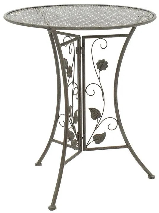 Τραπεζαρία Abriel σετ 3τεμ μέταλλο ανθρακί antique