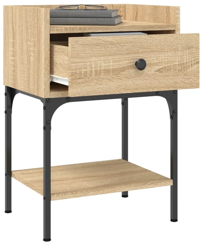 vidaXL Κομοδίνα 2 τεμ. Sonoma Δρυς 40,5x31x60 εκ. Επεξεργασμένο Ξύλο