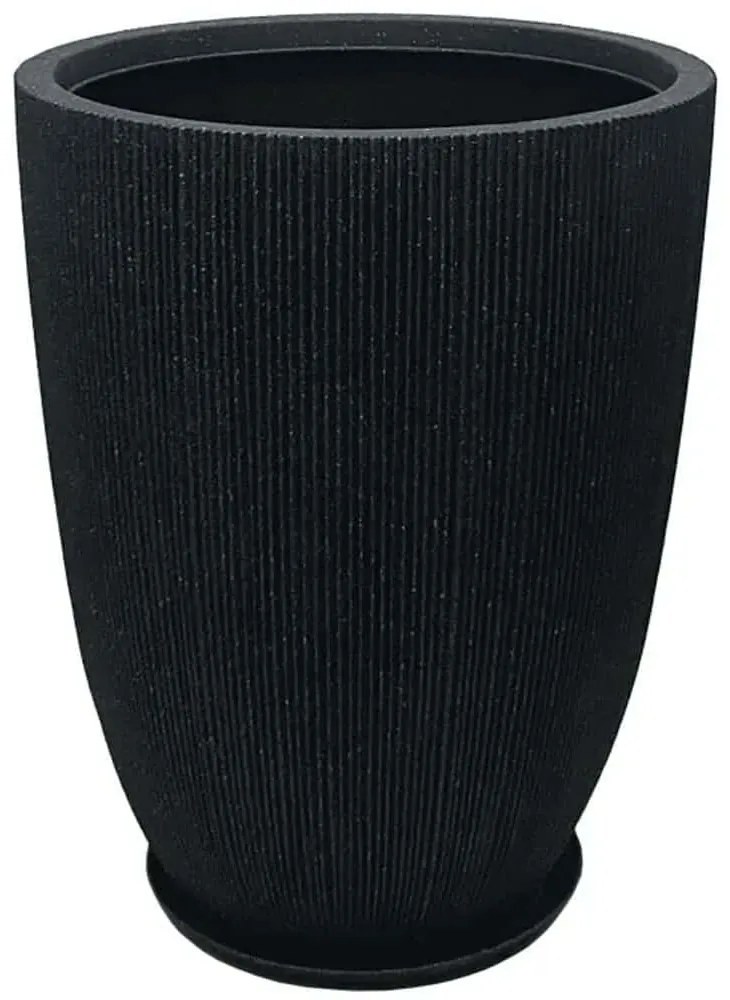 Κασπώ Ριγωτό 06-10013-L Φ44x57,5cm Black Marhome Πολυρεσίνη