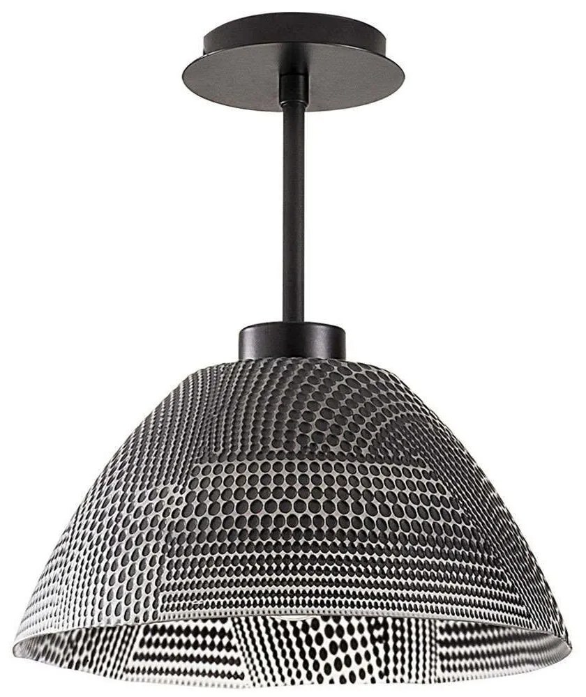 Φωτιστικό Οροφής - Πλαφονιέρα Bornova 525NOR1135 Φ30x32cm E27 40W Black Opviq