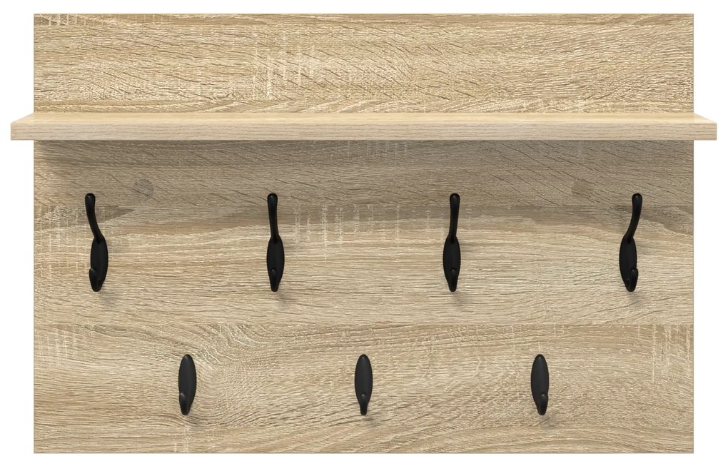 vidaXL Τοίχου Κρεμάστρα Sonoma Δρυς 60 x 40 x 12 cm Επεξεργασμένο ξύλο