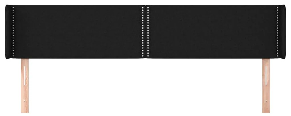 vidaXL Κεφαλάρι με Πτερύγια Μαύρο 163x16x78/88 εκ. Υφασμάτινο