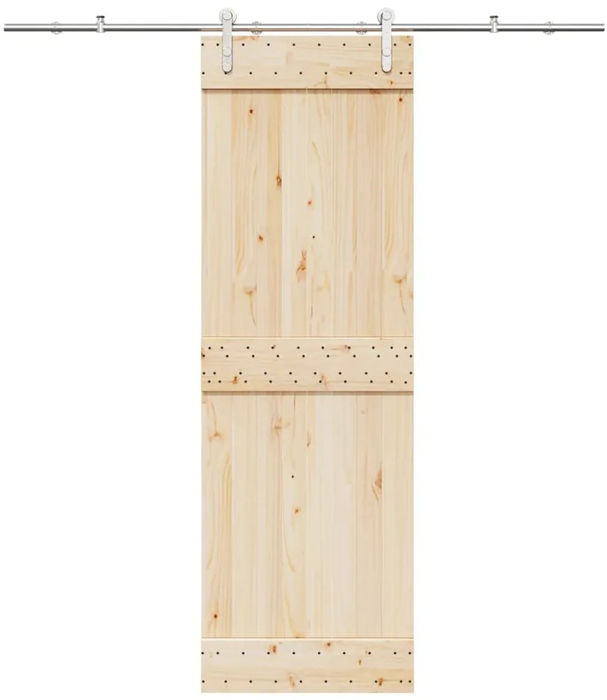 Μηχανισμός Συρόμενης Μεσόπορτας Ασημί 200 εκ. Ανοξείδωτο Ατσάλι