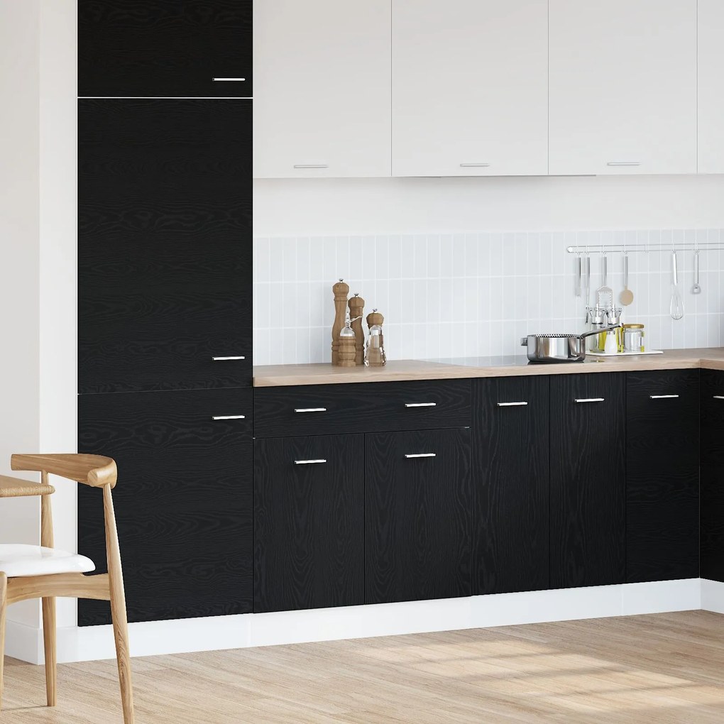 vidaXL Κάβες με Συρτάρι σε Μαύρη Δρυς, 80x46x81,5 εκ, Κατασκευασμένο από Επεξεργασμένο Ξύλο