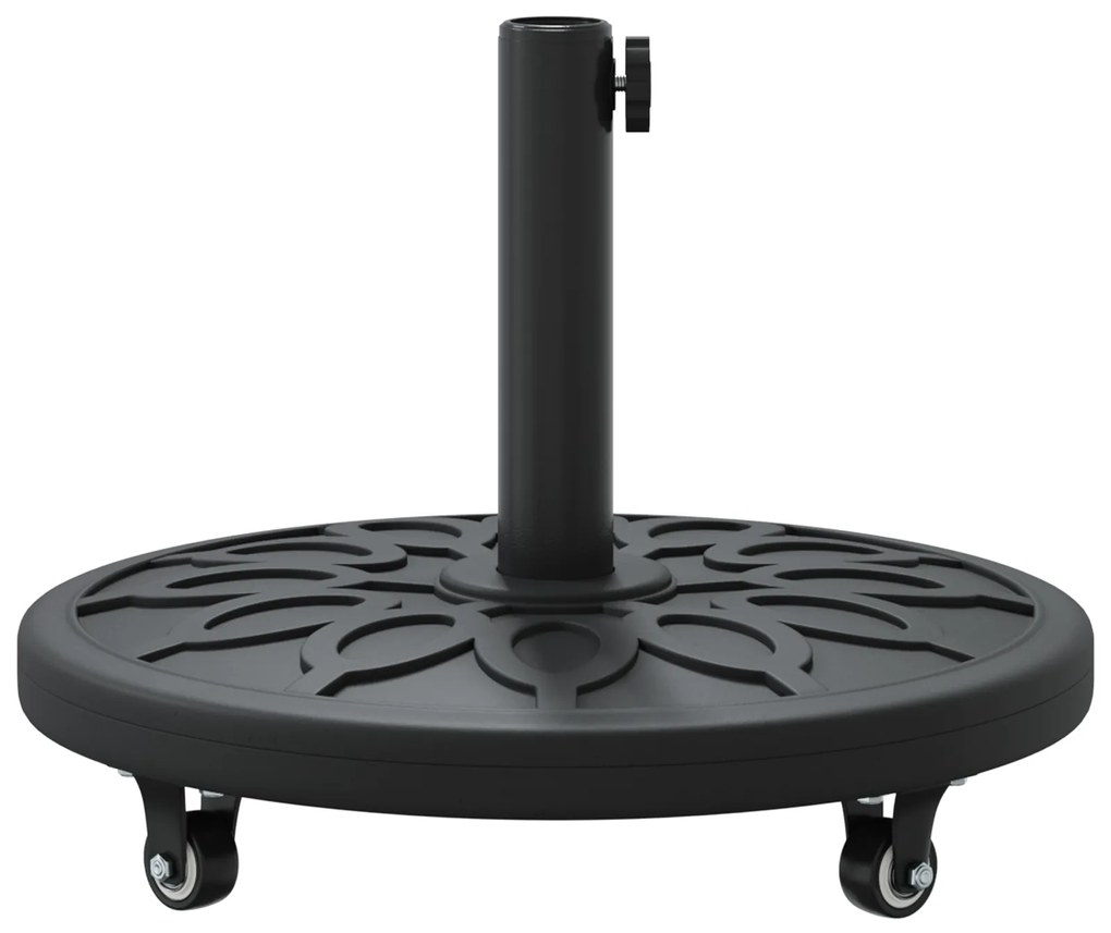 vidaXL Βάση Ομπρέλας με Ρόδες για Πόλους Ø38-48 mm 13 kg Στρογγυλή