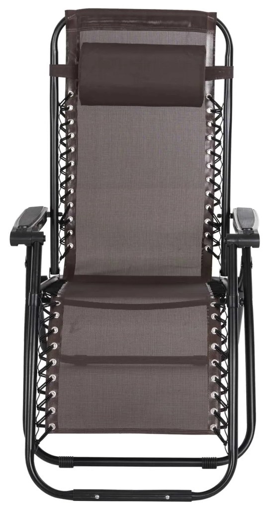ΠΟΛΥΘΡΟΝΑ RELAX COMPANION HM5095.13 ΚΑΦΕ TEXTILENE-ΜΑΥΡΟ ΜΕΤΑΛΛΟ 67x145x110Υεκ.