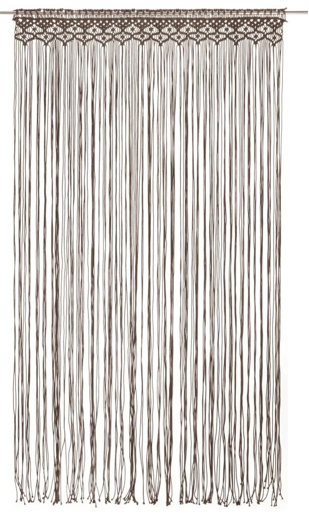 vidaXL Κουρτίνα Μακραμέ Taupe 140 x 240 εκ. Βαμβακερή