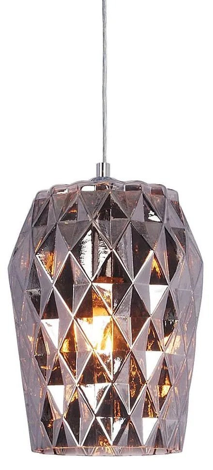 Φωτιστικό Οροφής 77-3721 SE4288S-01 Luca Smoke Glass Chrome Homelighting Γυαλί