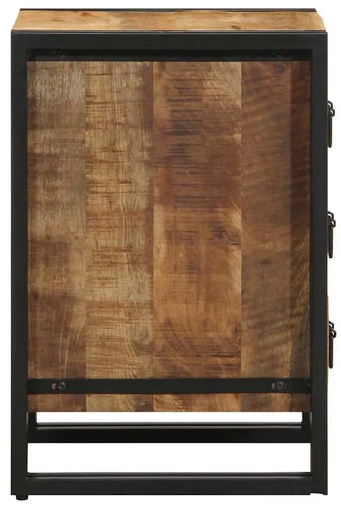 vidaXL Κομοδίνο με συρτάρι Καφέ 40 x 40 x 59 εκ. Στερεό ξύλο μάνγκο