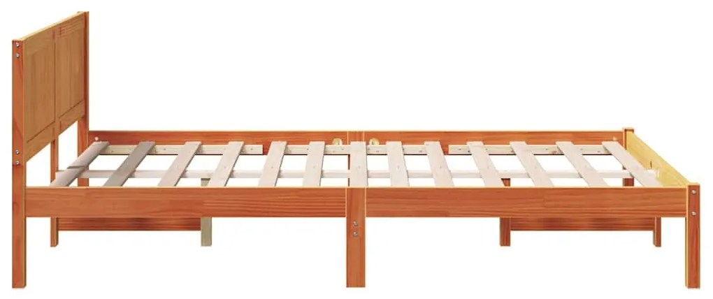vidaXL Σκελετός Κρεβατιού Καφέ 120 x 200 cm Μασίφ ξύλο πεύκου