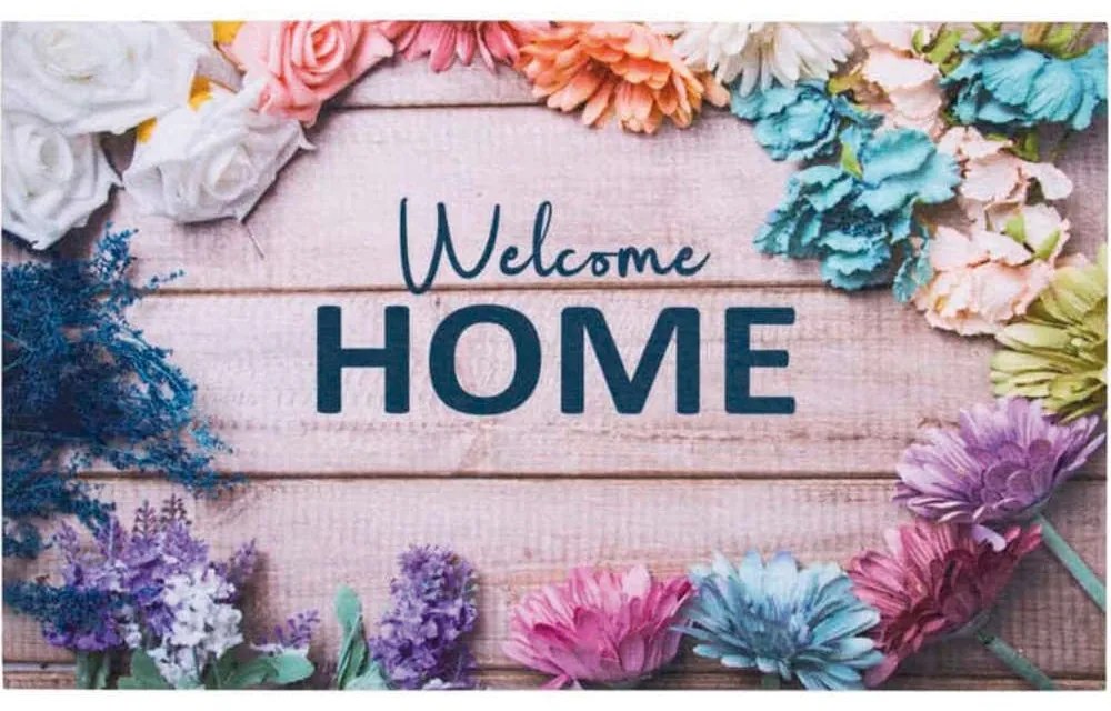 Πατάκι Εισόδου Gallery Welcome Home Flowers 012 45x75cm Beige-Multi Sdim 45X75