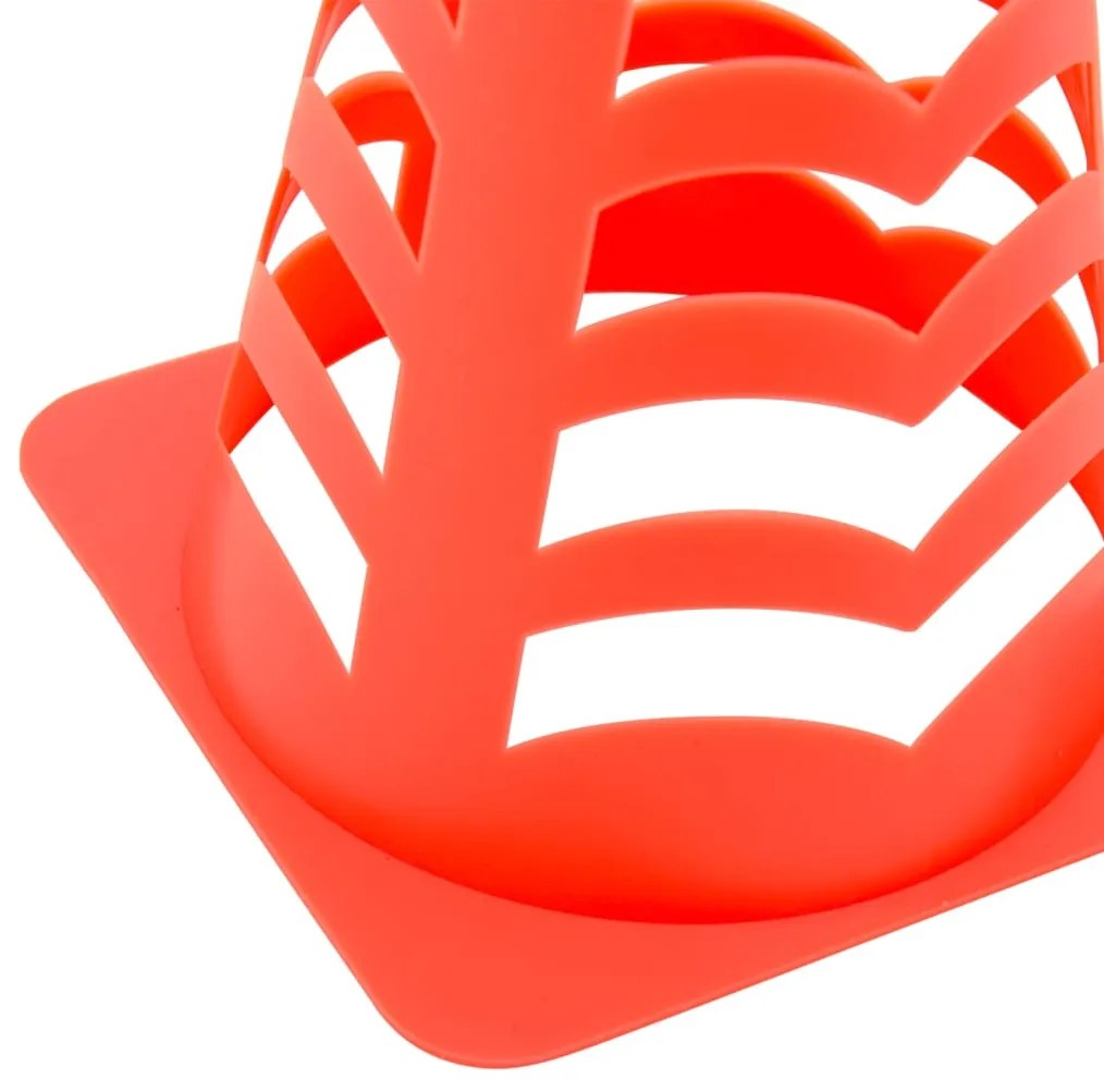 vidaXL Κώνοι ποδοσφαίρου 6 τμχ στοιβαζόμενοι πορτοκαλί 13x13x22,5 εκ.