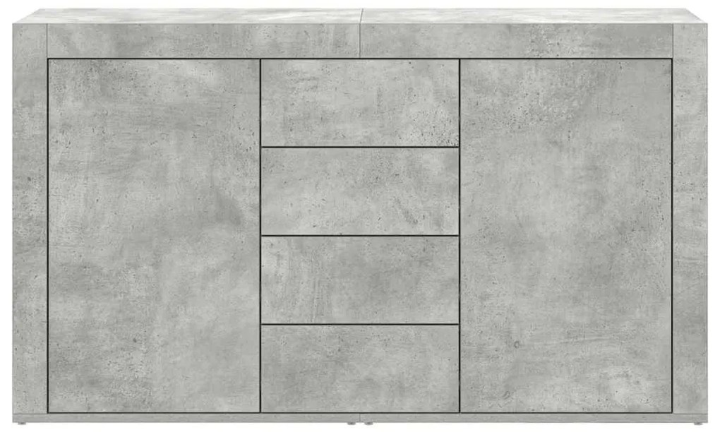 vidaXL Πλαϊνό γραφείο με συρτάρι Σκυρόδεμα Γκρι 120 x 36 x 69 εκ