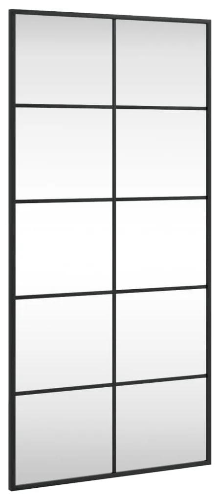 vidaXL Καθρέφτης Ορθογώνιος Μαύρος 50 x 100 εκ. από Σίδερο