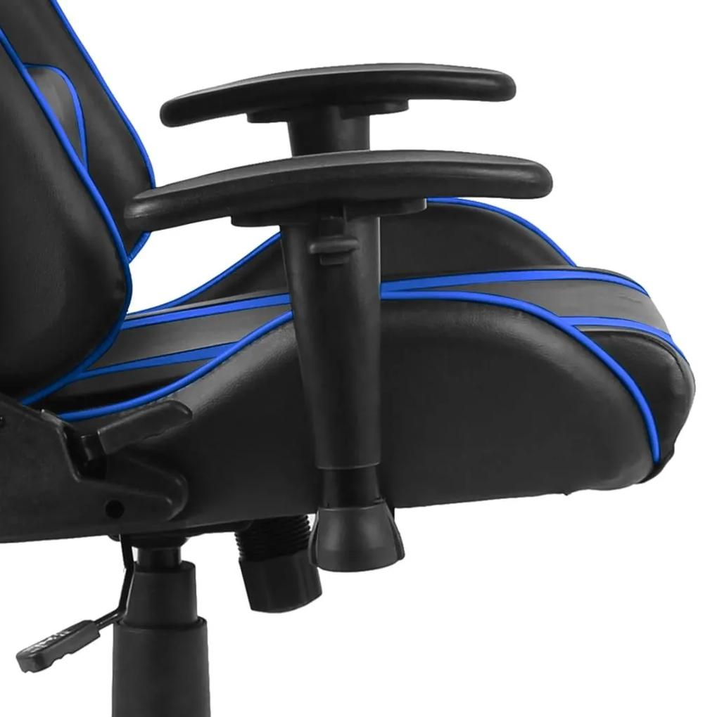 Καρέκλα Gaming Περιστρεφόμενη Μπλε από PVC - Μπλε