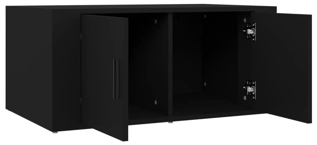 vidaXL Τραπεζάκι Σαλονιού Μαύρο 80x50x36 εκ. Επεξεργασμένο Ξύλο