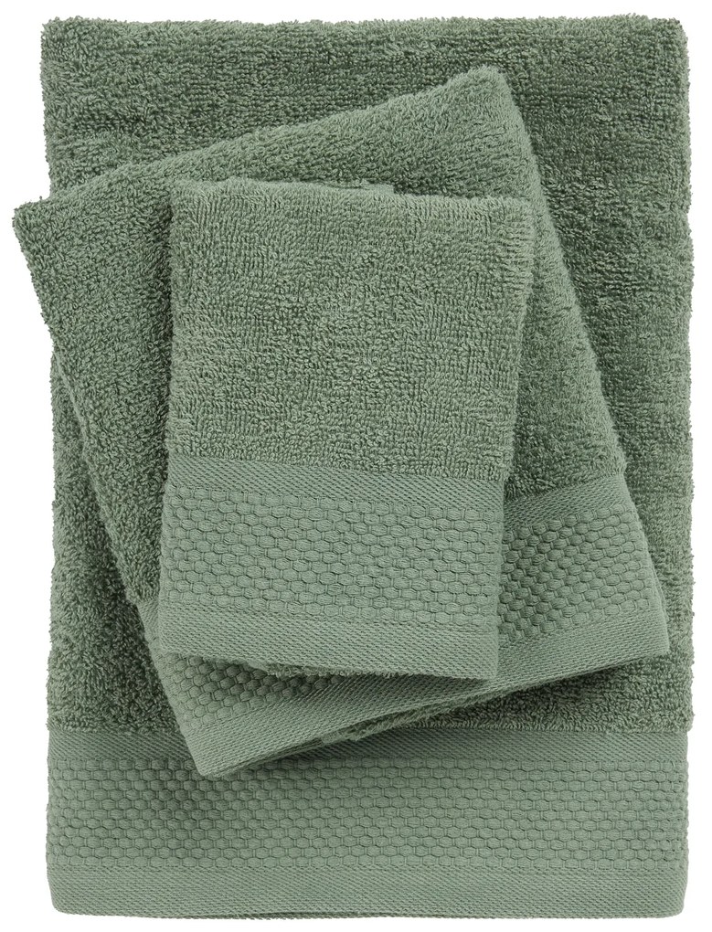 Σετ Πετσέτες 3τμχ Βαμβακερές Best 0836 Green Das Home
