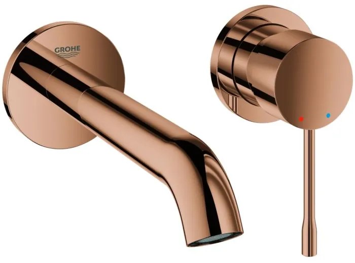 Μπαταρία νιπτήρος τοίχου Grohe Essence New-Μήκος 18 εκ.-Xalkino gyalistero