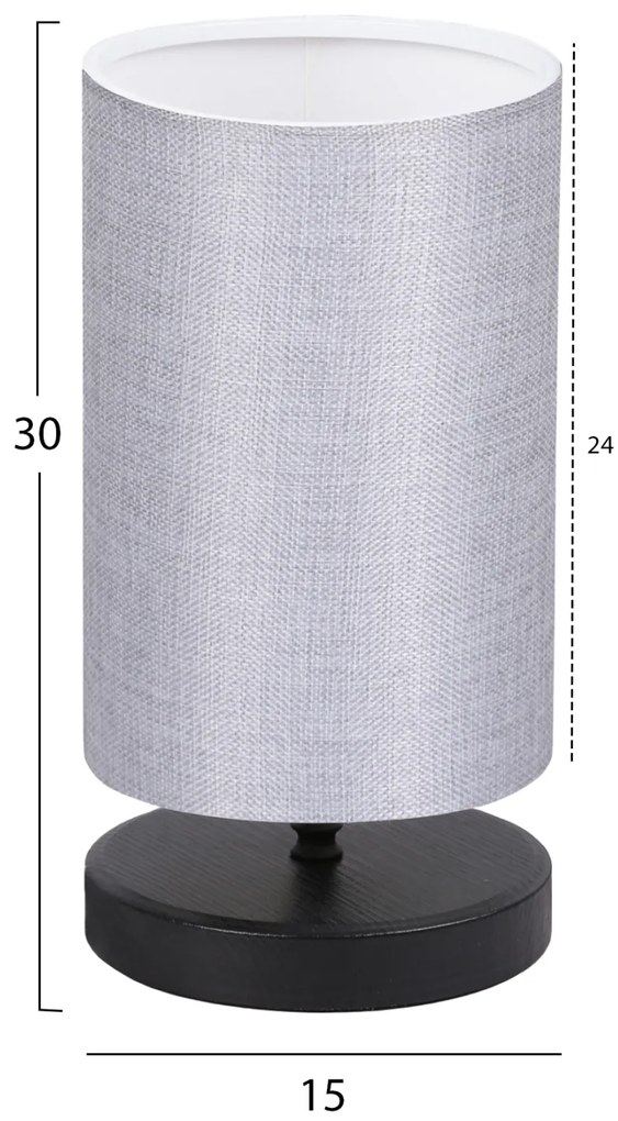 ΦΩΤΙΣΤΙΚΟ ΕΠΙΤΡΑΠΕΖΙΟ ΜΑΥΡΟ ΜΕ ΑΣΗΜΙ HM7595.03 15x30εκ.