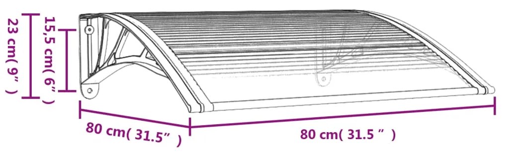 ΣΤΕΓΑΣΤΡΟ ΠΟΡΤΑΣ ΓΚΡΙ &amp; ΔΙΑΦΑΝΕΣ 80 X 80 ΕΚ. ΑΠΟ ΠΟΛΥΚΑΡΒΟΝΙΚΟ 153586