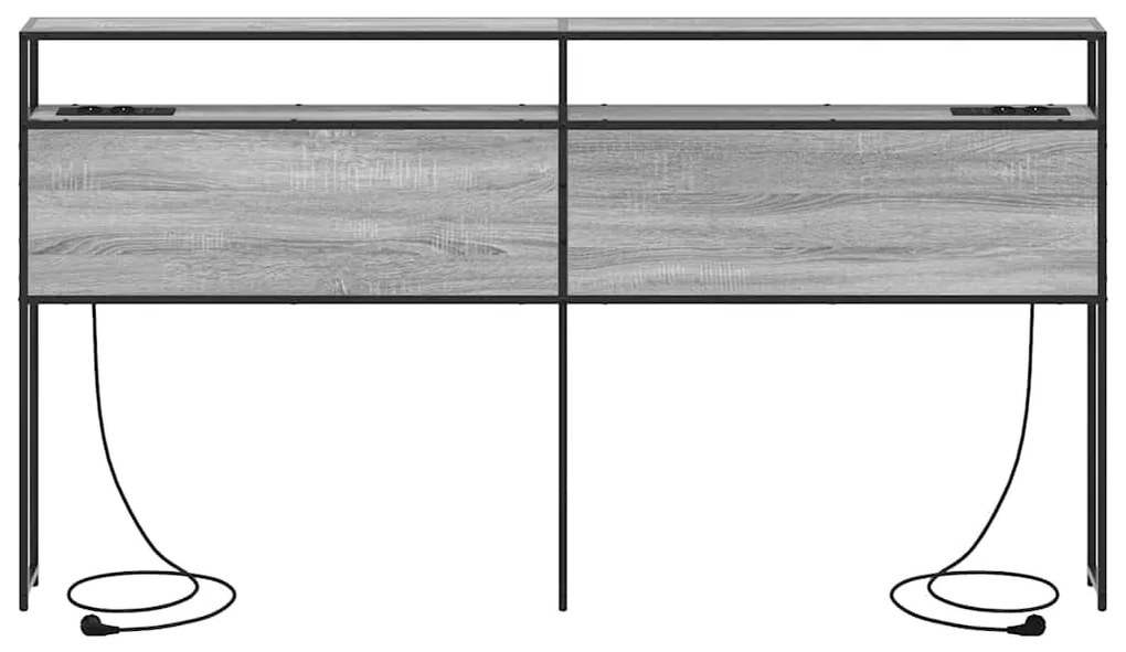 vidaXL Κεφαλάρι Αποθήκης Γκρι sonoma 180 cm Επεξεργασμένο ξύλο