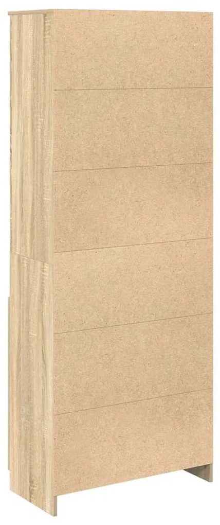 Ντουλάπι Sonoma Δρυς 70x35x180 εκ. από Επεξεργασμένο Ξύλο - Καφέ