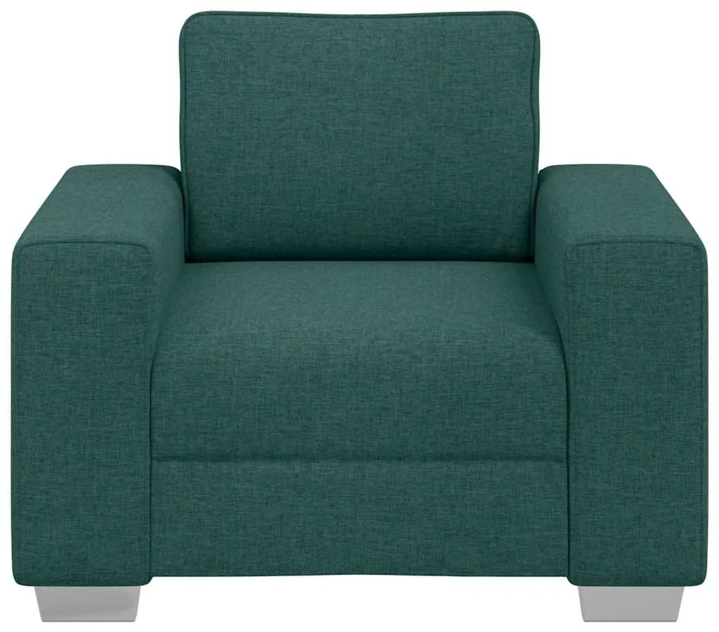 vidaXL Καναπές με μαξιλάρι Σκούρο πράσινο 100 x 77 x 82 εκ ύφασμα
