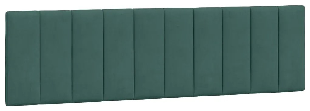 vidaXL Κρεβάτι με Στρώμα Hanko Σκούρο Πράσινο 180x200εκ. Βελούδινο