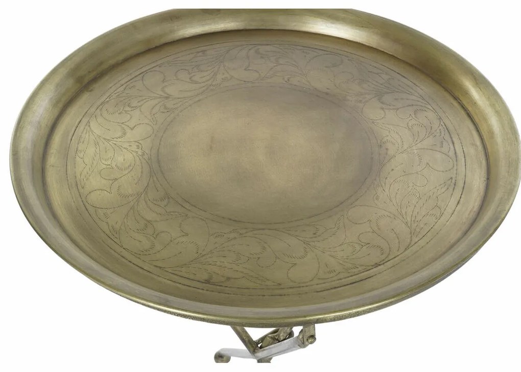 Βοηθητικό Τραπέζι DKD Home Decor Χρυσό Ορείχαλκος (47,5 x 47,5 x 64,5 cm)
