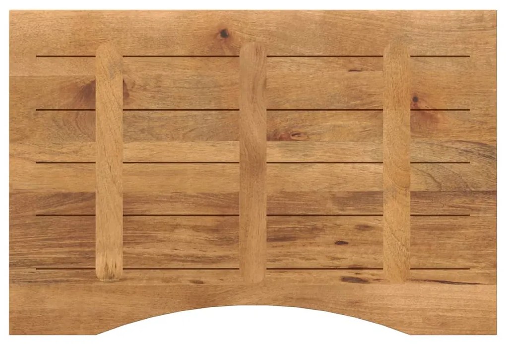 vidaXL Επιφάνεια Γραφείου Καμπύλη 80x60x2,5 εκ Μασίφ Ακατ. Μάνγκο