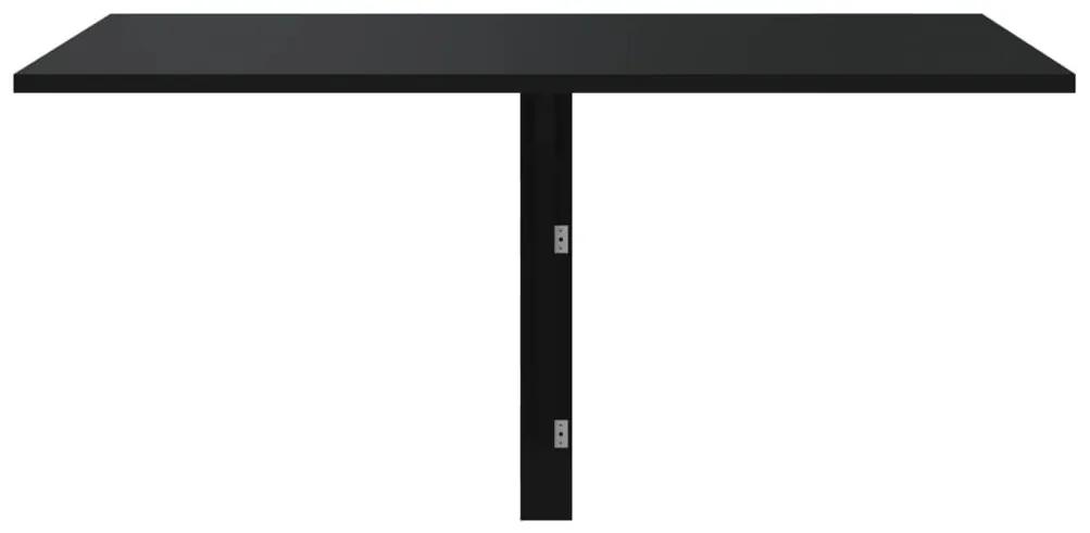 Τραπέζι Τοίχου Πτυσσόμενο Μαύρο 100 x 60 x 56 εκ. Επεξεργ. Ξύλο - Μαύρο