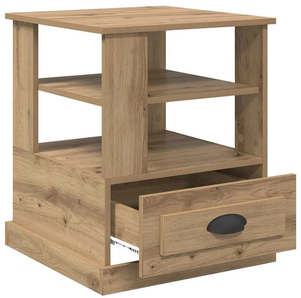 vidaXL Κομοδίνο με ράφι Artisan Oak 50 x 50 x 60 cm Επεξεργασμένο ξύλο